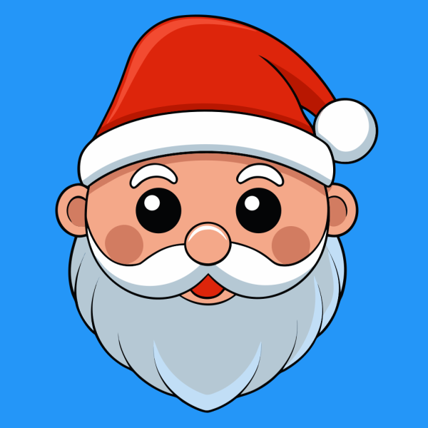 Vector Rostro De Papá Noel en PNG HD, alta calidad