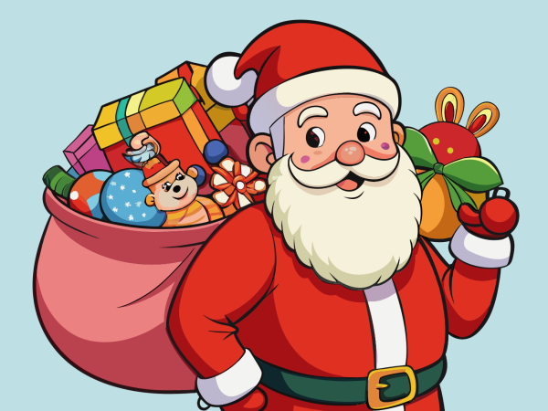 Vector Santa Claus en PNG HD, alta calidad