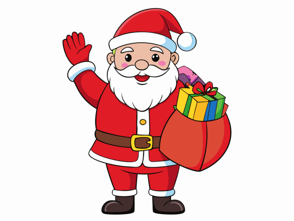 Vector Santa Claus Alegre en PNG HD, alta calidad