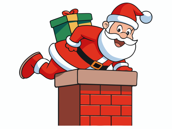 Vector Santa Claus En Acción en PNG HD, alta calidad