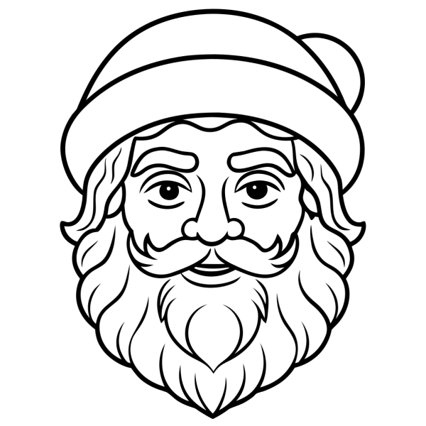 Vector Santa Claus Line en PNG HD, alta calidad