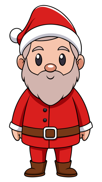 Vector Santa Claus Moderno en PNG HD, alta calidad